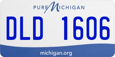 MI license plate DLD1606