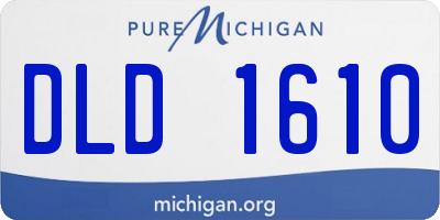 MI license plate DLD1610