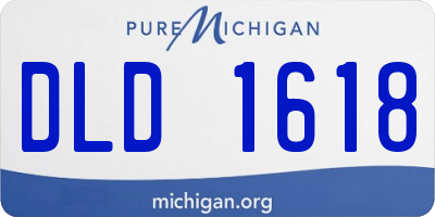 MI license plate DLD1618