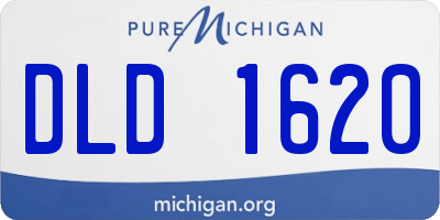 MI license plate DLD1620