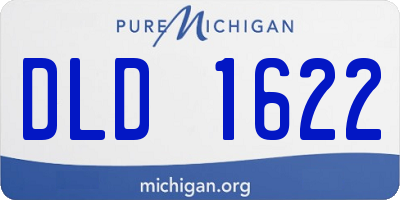 MI license plate DLD1622