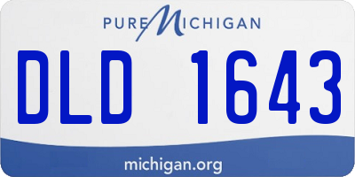 MI license plate DLD1643