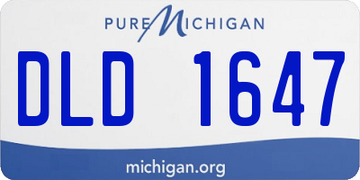 MI license plate DLD1647