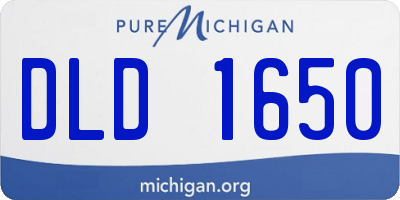 MI license plate DLD1650
