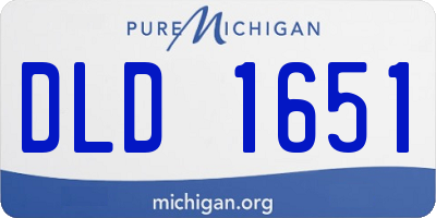 MI license plate DLD1651