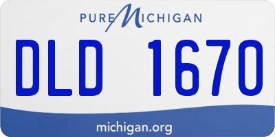 MI license plate DLD1670