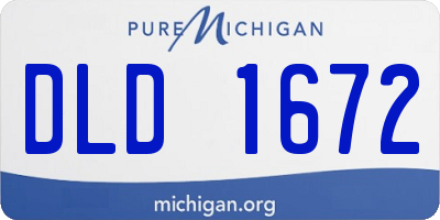 MI license plate DLD1672