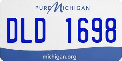 MI license plate DLD1698