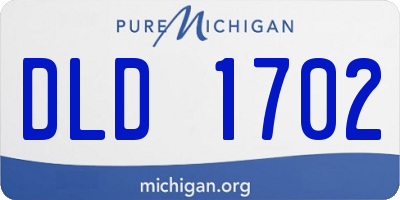 MI license plate DLD1702