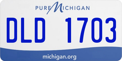 MI license plate DLD1703
