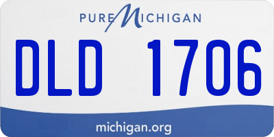 MI license plate DLD1706