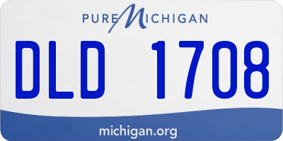 MI license plate DLD1708