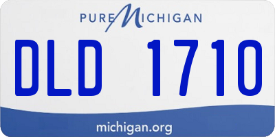 MI license plate DLD1710