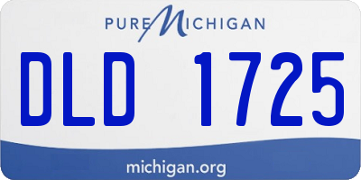 MI license plate DLD1725