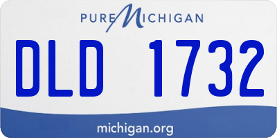 MI license plate DLD1732