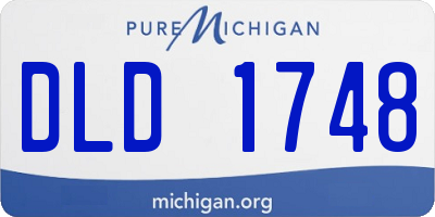 MI license plate DLD1748