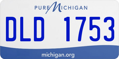 MI license plate DLD1753