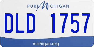 MI license plate DLD1757