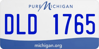 MI license plate DLD1765