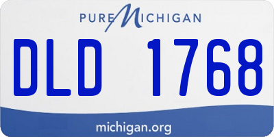 MI license plate DLD1768