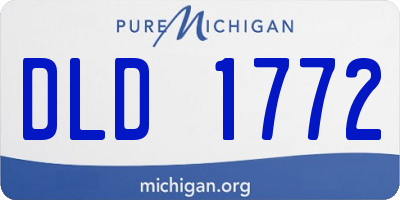 MI license plate DLD1772