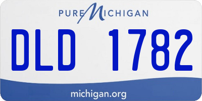 MI license plate DLD1782