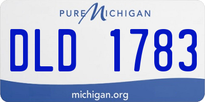 MI license plate DLD1783