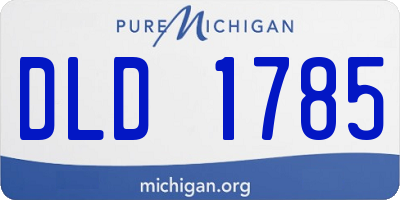 MI license plate DLD1785