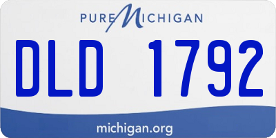 MI license plate DLD1792