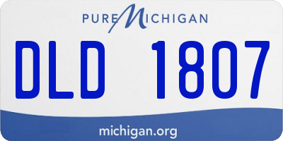 MI license plate DLD1807