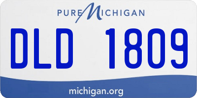MI license plate DLD1809