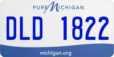 MI license plate DLD1822