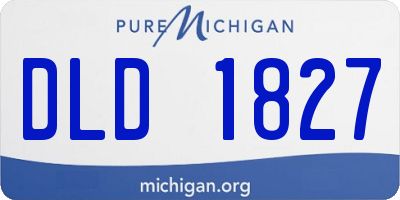 MI license plate DLD1827