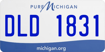 MI license plate DLD1831