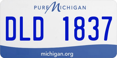 MI license plate DLD1837