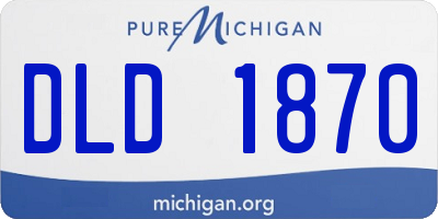 MI license plate DLD1870