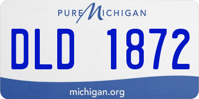 MI license plate DLD1872