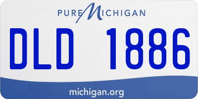MI license plate DLD1886