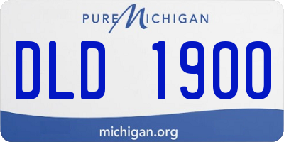MI license plate DLD1900