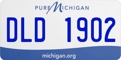 MI license plate DLD1902
