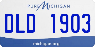 MI license plate DLD1903