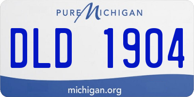 MI license plate DLD1904