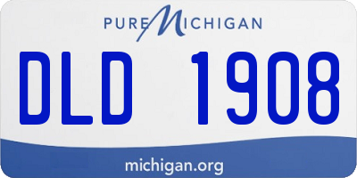 MI license plate DLD1908