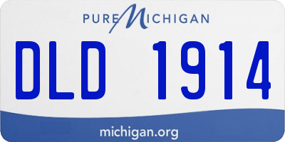 MI license plate DLD1914