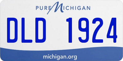 MI license plate DLD1924