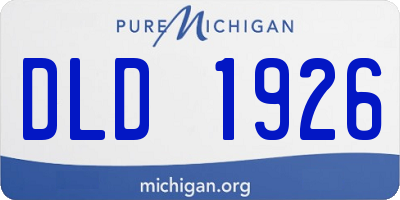 MI license plate DLD1926