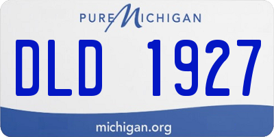 MI license plate DLD1927