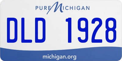 MI license plate DLD1928