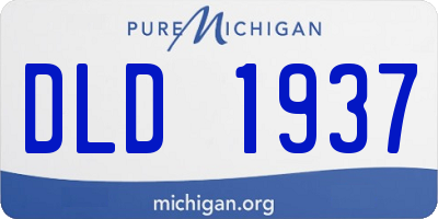 MI license plate DLD1937