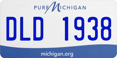 MI license plate DLD1938